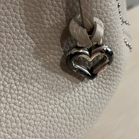 Off-white Brighton leather shoulder bag with silver stud detail - Picture 14 of 15